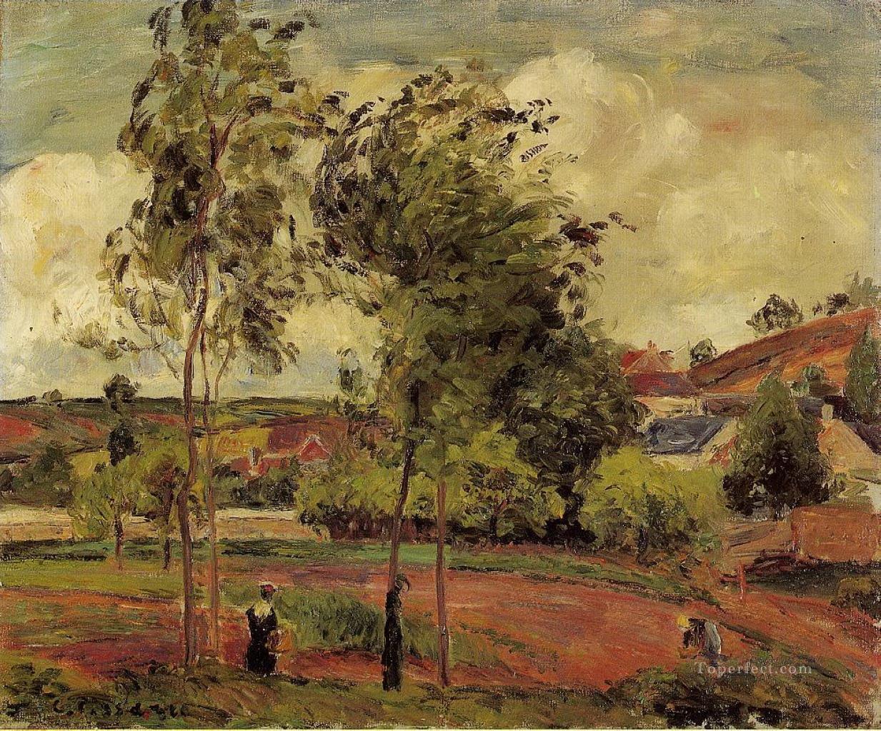 fuertes vientos pontoise Camille Pissarro Pintura al óleo